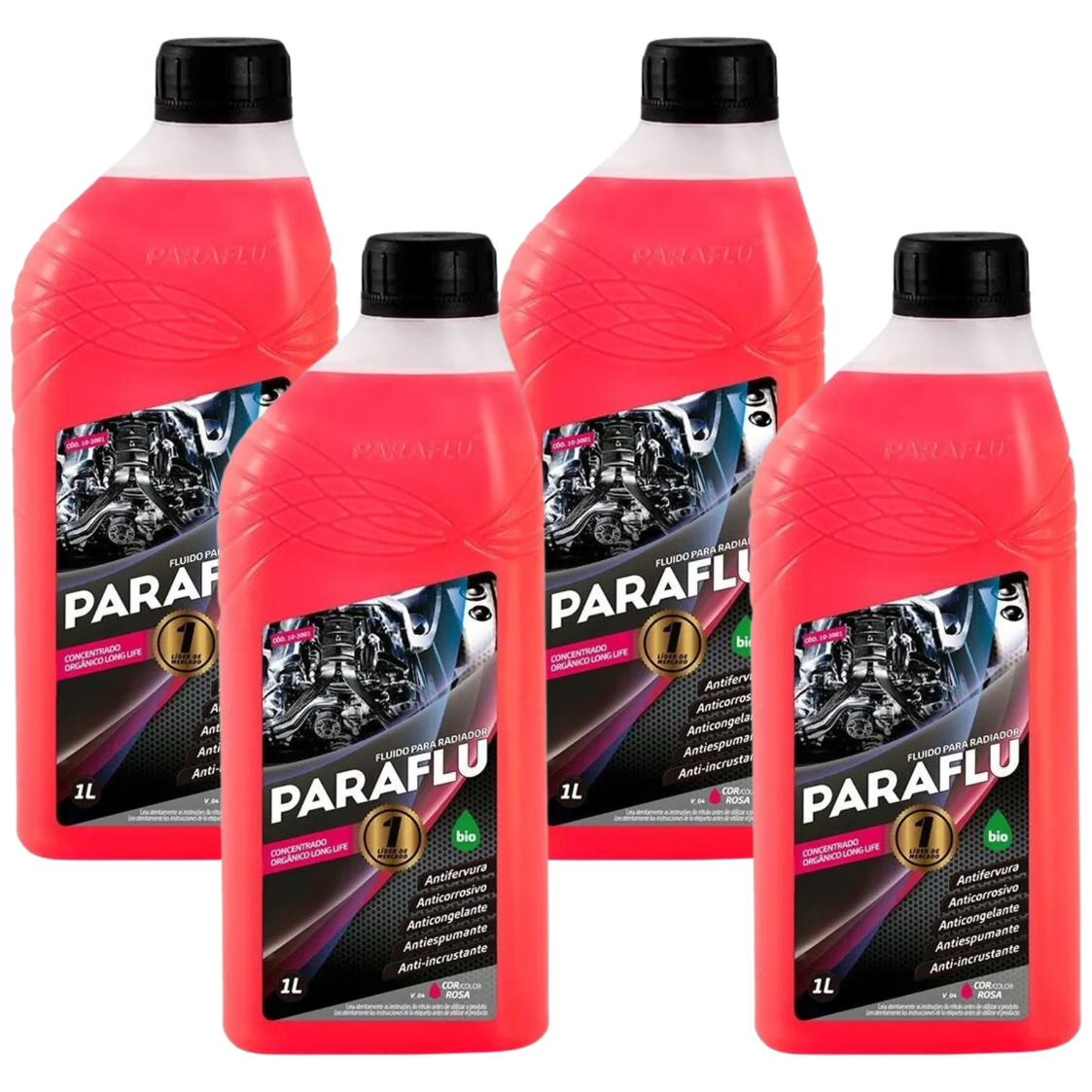 Aditivo 4L Concentrado Radiador Rosa Paraflu Bio Orgânico - (1)