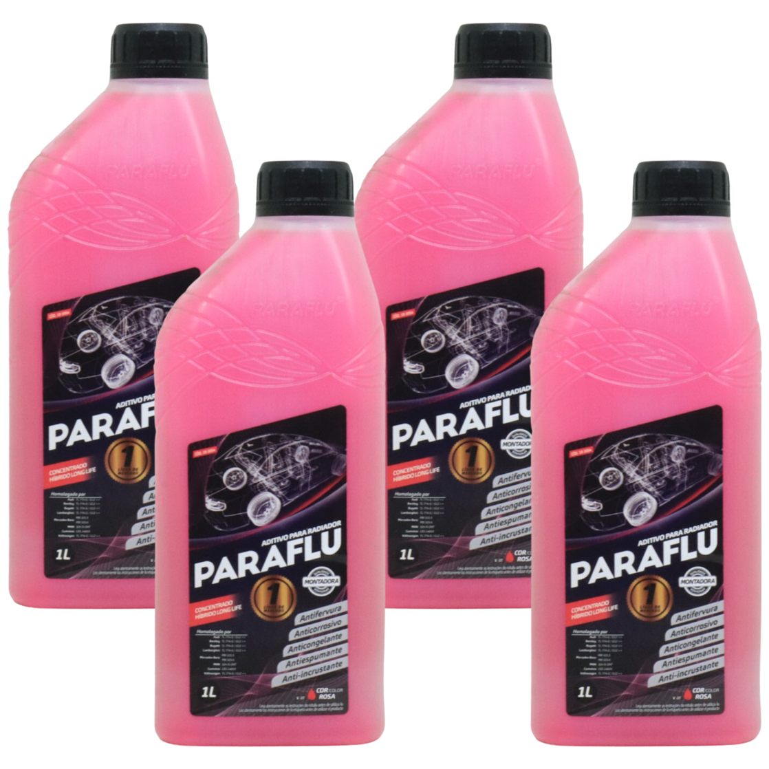 Aditivo 4L Concentrado Radiador Rosa Paraflu Montadora Híbrido 10-3054 - (1)