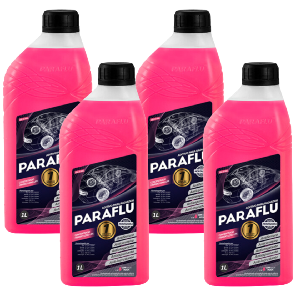 Aditivo 4L Concentrado Radiador Rosa Paraflu Montadora Híbrido 10-3056 - (1)