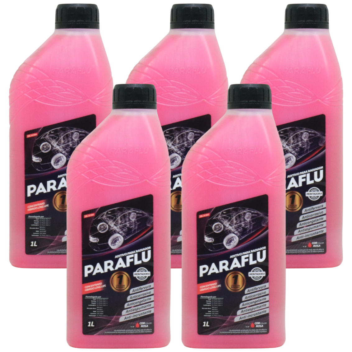 Aditivo 5L Concentrado Radiador Rosa Paraflu Montadora Híbrido 10-3054 - (1)