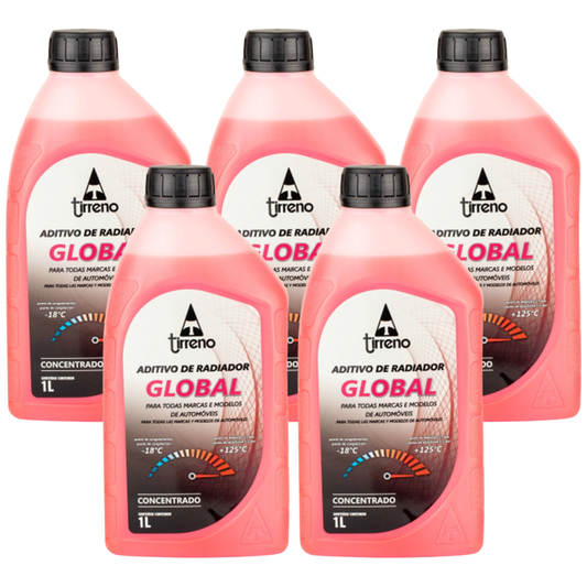 Aditivo 5L Concentrado Radiador Rosa Tirreno Global - (1)