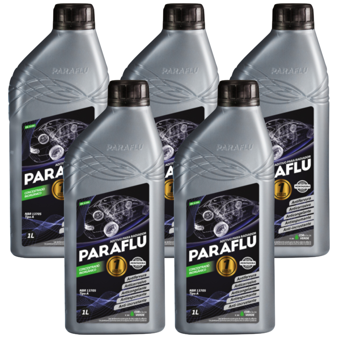 Aditivo 5L Concentrado Radiador Verde Paraflu Montadora Inorgânico - (1)