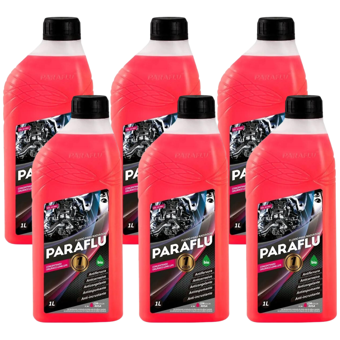 Aditivo 6L Concentrado Radiador Rosa Paraflu Bio Orgânico - (1)