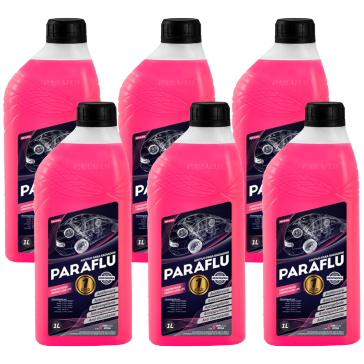 Aditivo 6L Concentrado Radiador Rosa Paraflu Montadora Híbrido 10-3056 - (1)
