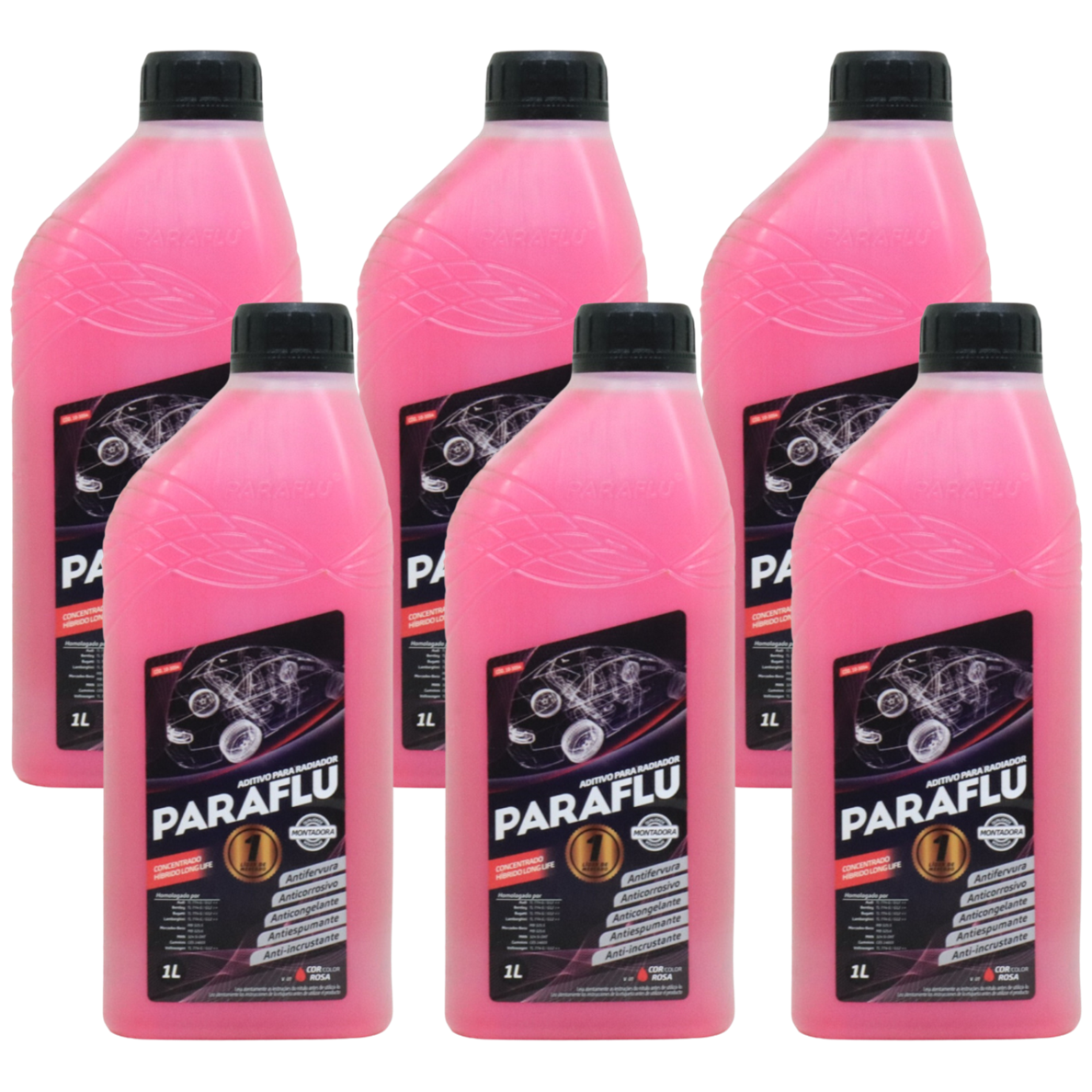 Aditivo 6L Concentrado Radiador Rosa Paraflu Montadora Híbrido 10-3054 - (1)