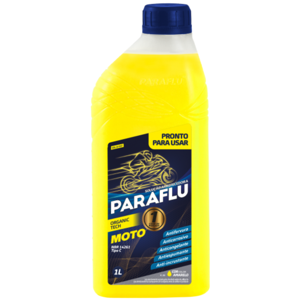 Aditivo para Radiador Amarelo Moto Orgânico Pronto Para Uso 1 Litro - Paraflu - 10-3037 - (1)
