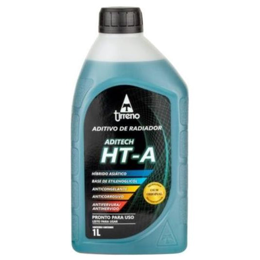 Aditivo para Radiador Azul Aditech HT-A Híbrido Asiático Pronto para Uso 1 Litro - Tirreno - FLU/DS/272FU1 - (1)