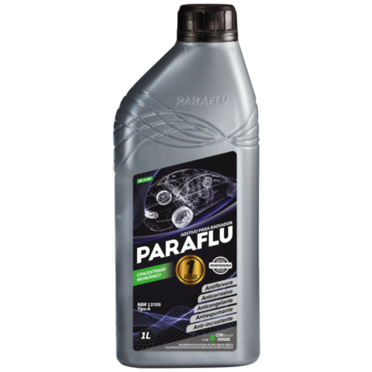 Aditivo para Radiador Verde Montadora Inorgânico Concentrado 1 Litro - Paraflu - 10-3007 - (1)