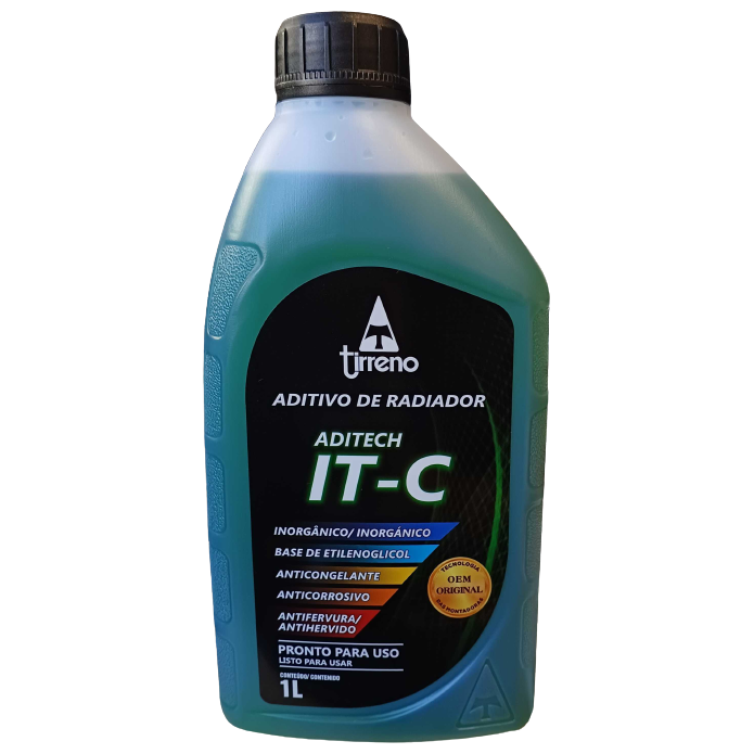 Aditivo para Radiador Verde Aditech IT-C Inorgânico Pronto para Uso 1 Litro - Tirreno - FLU/DS/308FU1 - (1)