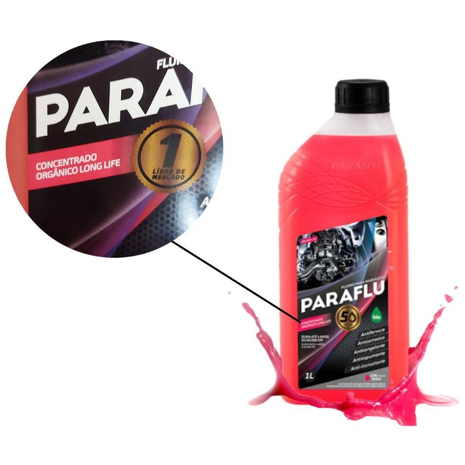 Aditivo para Radiador Rosa Bio Orgânico Concentrado 1 Litro - Paraflu - 10-3001 - (2)