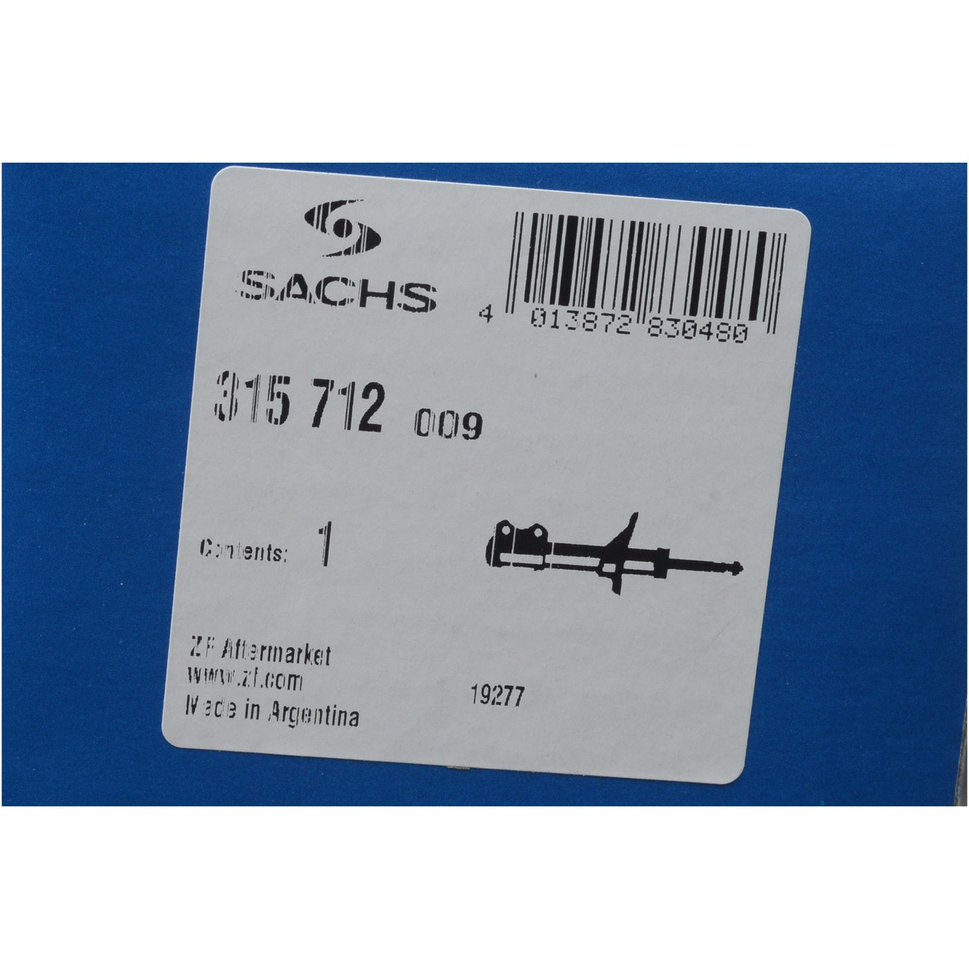 Amortecedor Suspensão Dianteiro - SACHS - 315 712 - (7)