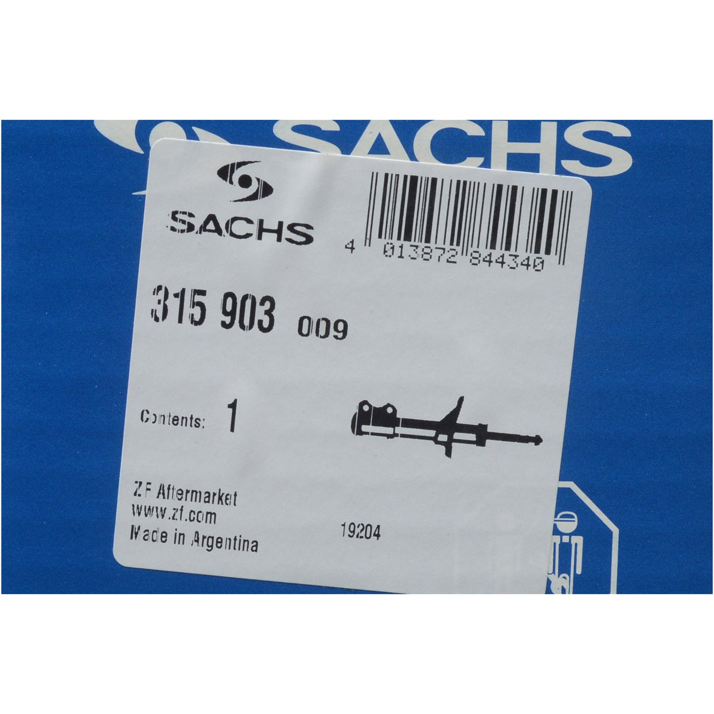 Amortecedor Suspensão Dianteiro - SACHS - 315 903 - (7)