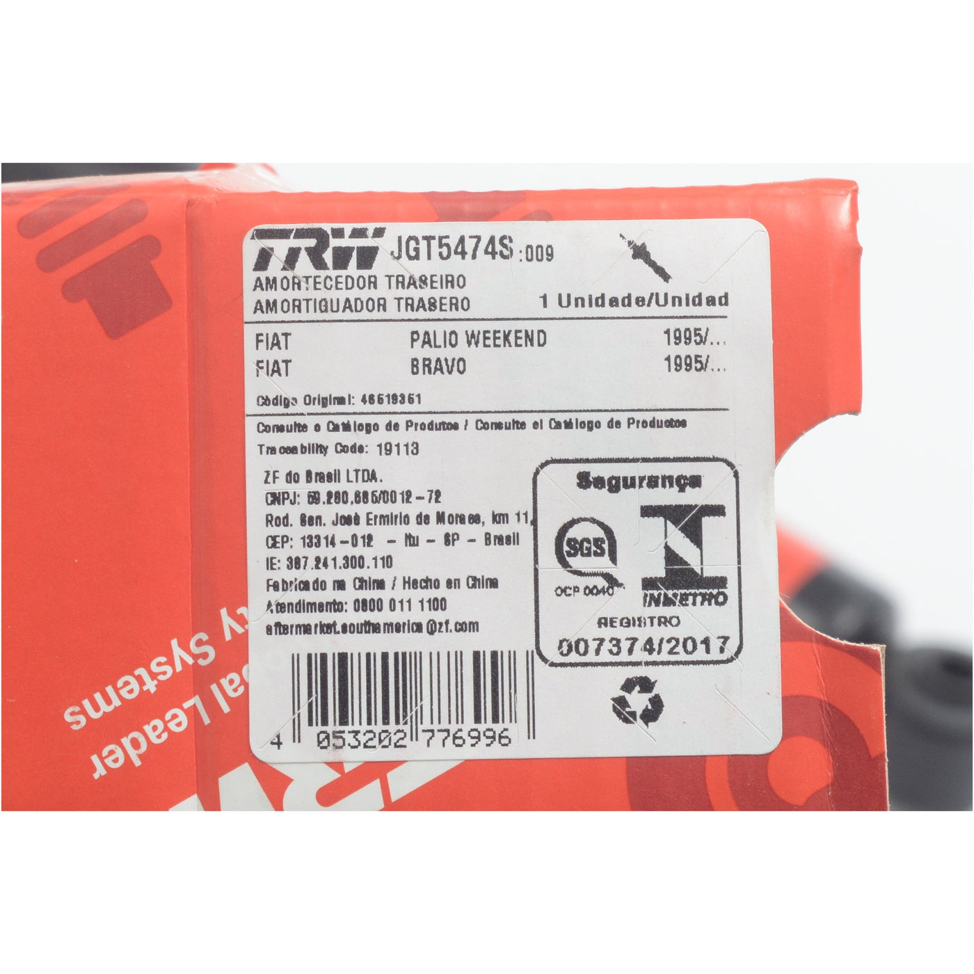 Amortecedor Suspensão Traseira - TRW - JGT5474S - (8)