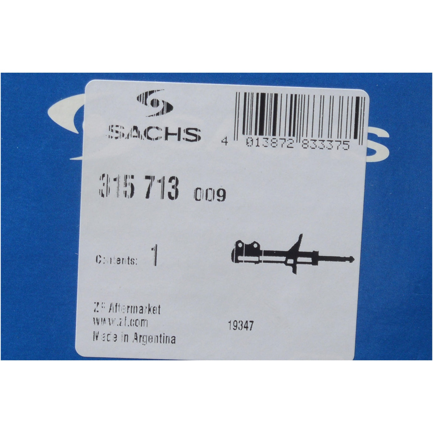 Amortecedor Suspensão Traseiro - SACHS - 315 713 - (7)