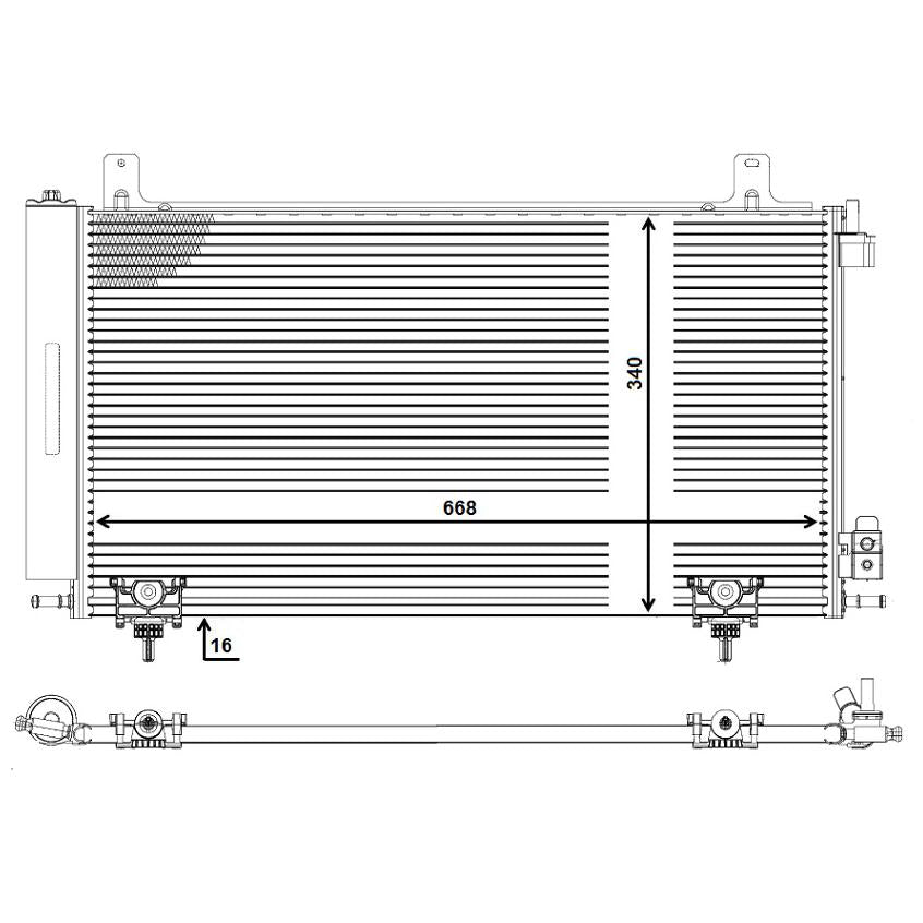 Condensador - Mahle Behr - AC 122 000P - (2)