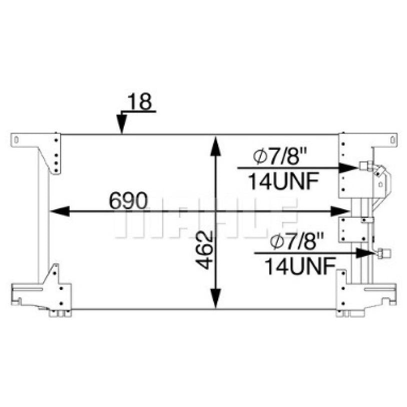 Condensador - Mahle Behr - AC 283 000P - (3)