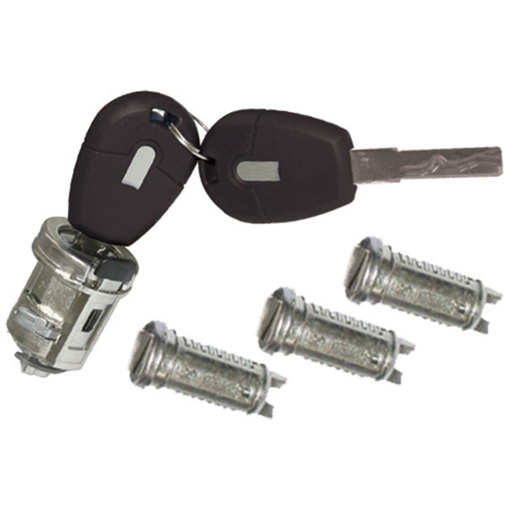 Conjunto de Cilindros Com Chave - Perfil Snake Key - Ignição - Portas - Porta-Malas - Universal - 71031 - (1)