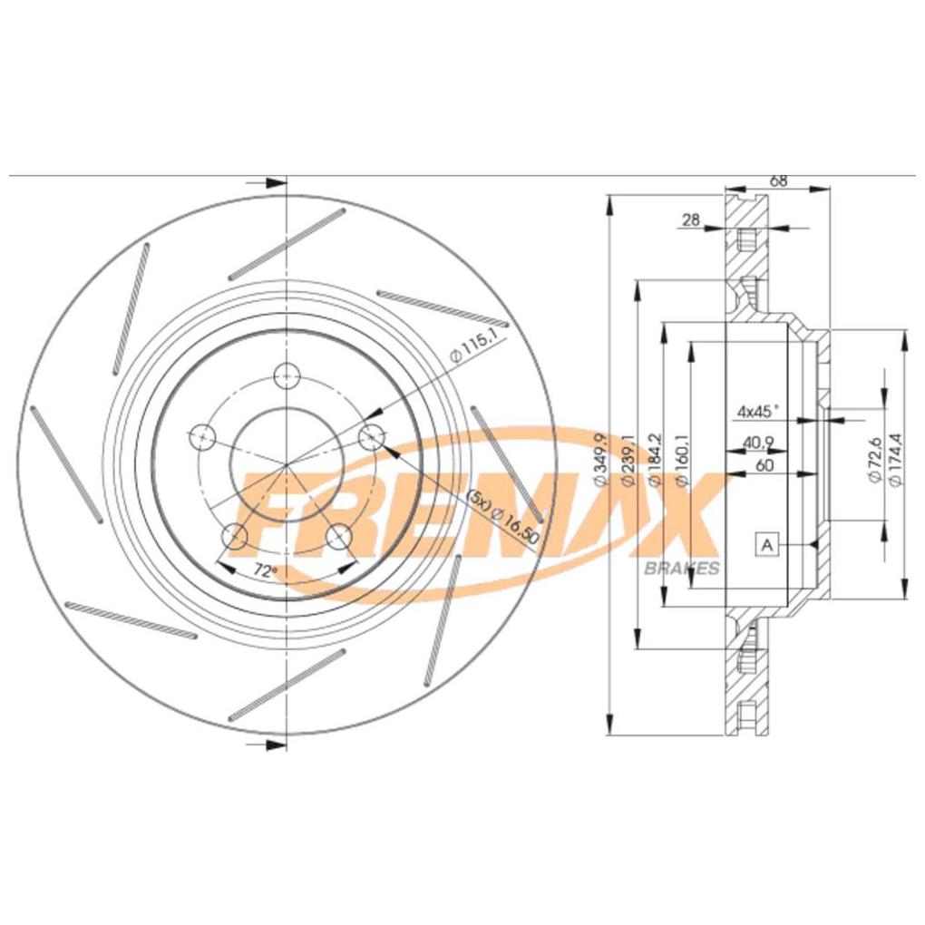 Par Disco Freio Ventilado Traseiro - Fremax - BD3064 - (2)