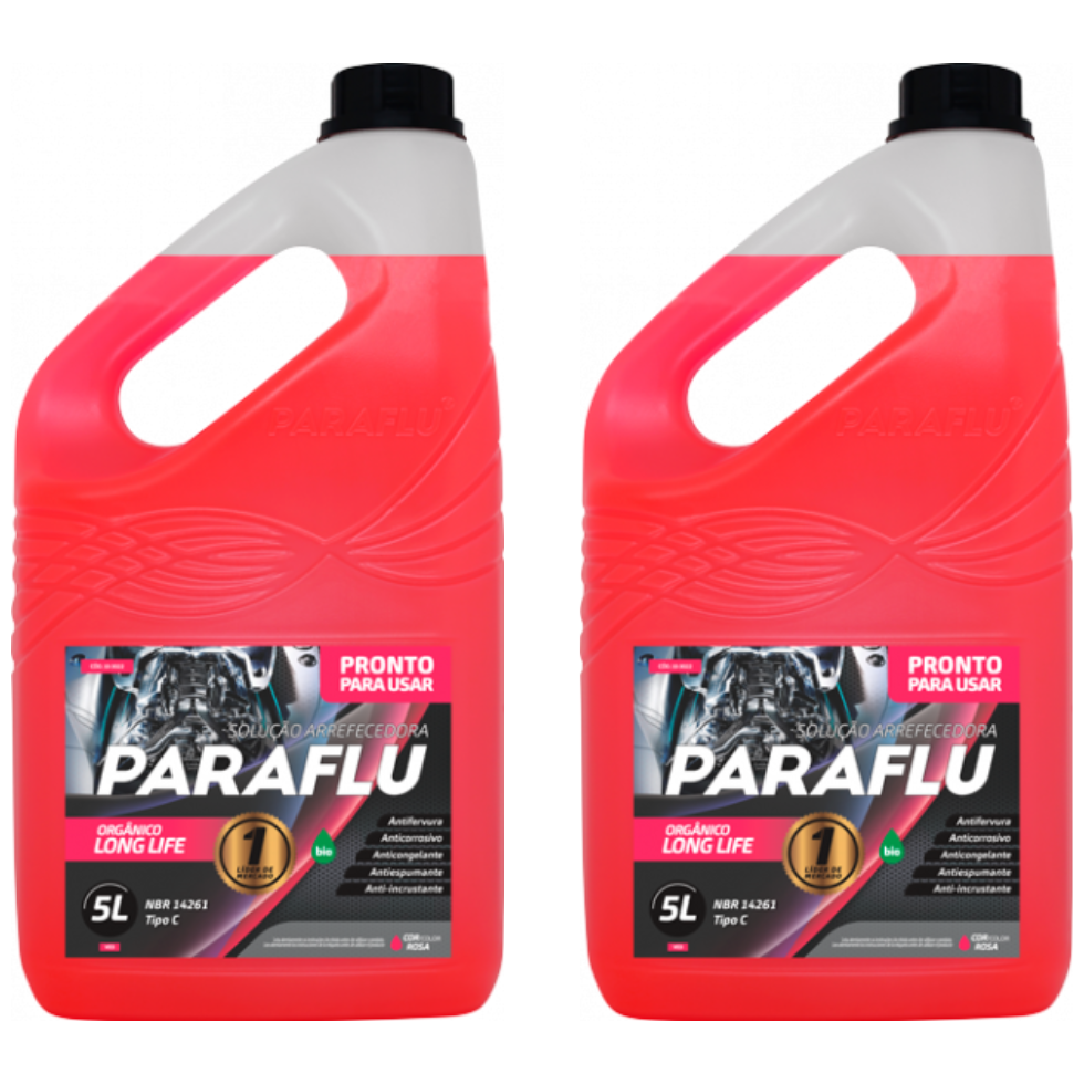 Kit 10 Litros Aditivo Radiador Rosa Pronto para Uso - Paraflu - 10-3022 - (1)