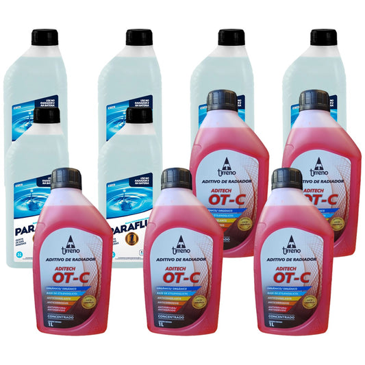 Kit 11 Litros com 5L Aditivo Radiador Laranja + 6L Água - Paraflu/Tirreno - 10-3031/FLU/DS/303FU1 - (1)