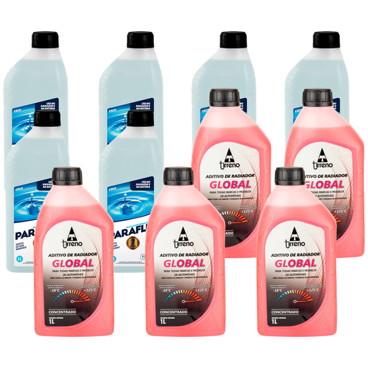 Kit 11 Litros com 5L Aditivo Radiador Rosa + 6L Água - Paraflu/Tirreno - 10-3031/FLU/DS/279FU1 - (1)