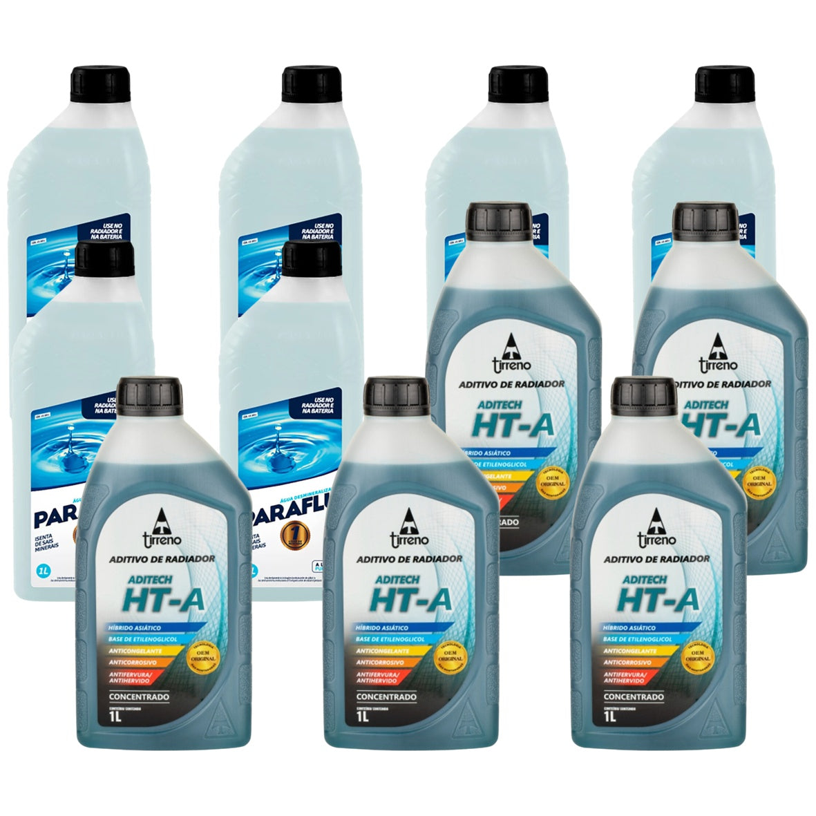 Kit 11 Litros com 5L Aditivo Radiador Azul + 6L Água - Paraflu/Tirreno - 10-3031/FLU/DS/271FU1 - (1)