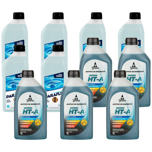 Kit 11 Litros com 5L Aditivo Radiador Azul + 6L Água - Paraflu/Tirreno - 10-3031/FLU/DS/271FU1 - (1)
