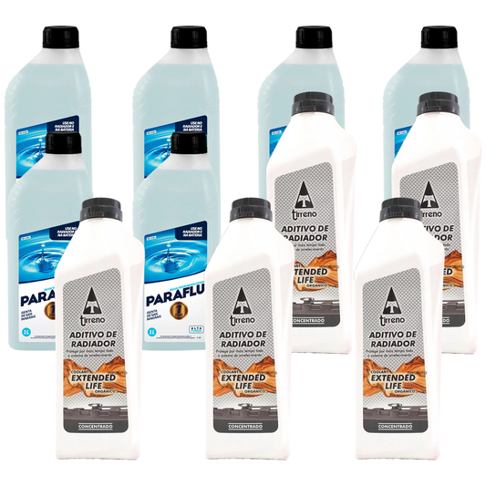 Kit 11 Litros com 5L Aditivo Radiador Laranja + 6L Água - Paraflu/Tirreno - 10-3031/FLU/DS/712 - (1)