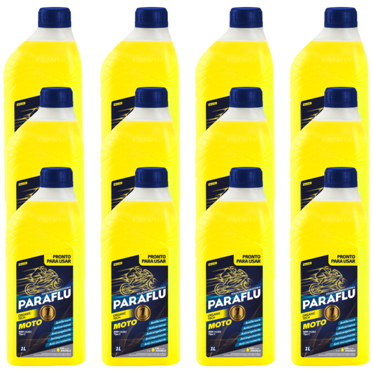 Kit 12 Litros Aditivo Radiador Amarelo Moto Pronto para Uso - Paraflu - 10-3037 - (1)