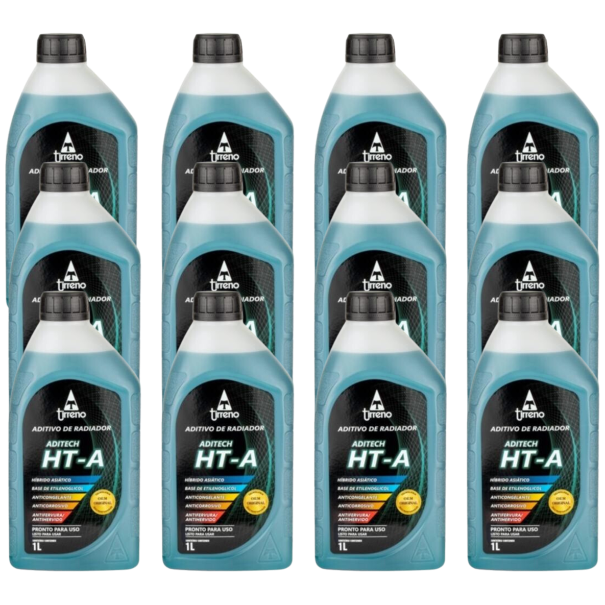 Kit 12 Litros Aditivo Radiador Azul Pronto para Uso - Tirreno - FLU/DS/272FU1 - (1)