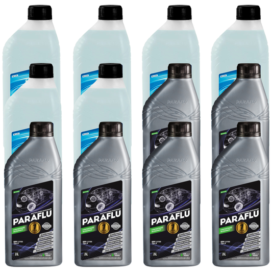 Kit 12 Litros com 6L Aditivo Radiador Verde + 6L Água - Paraflu - 10-3007/10-3031 - (1)