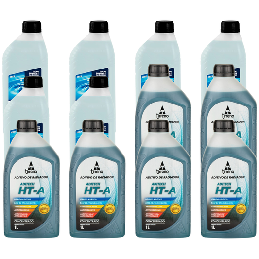 Kit 12 Litros com 6L Aditivo Radiador Azul + 6L Água - Paraflu/Tirreno - 10-3031/FLU/DS/271FU1 - (1)