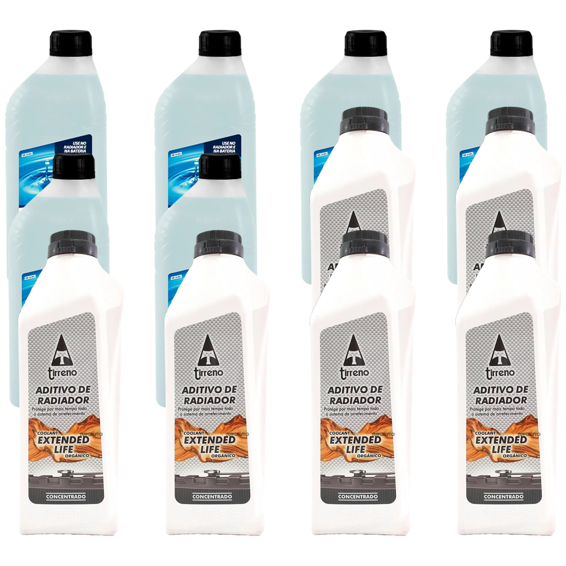 Kit 12 Litros com 6L Aditivo Radiador Laranja + 6L Água - Paraflu/Tirreno - 10-3031/FLU/DS/712 - (1)