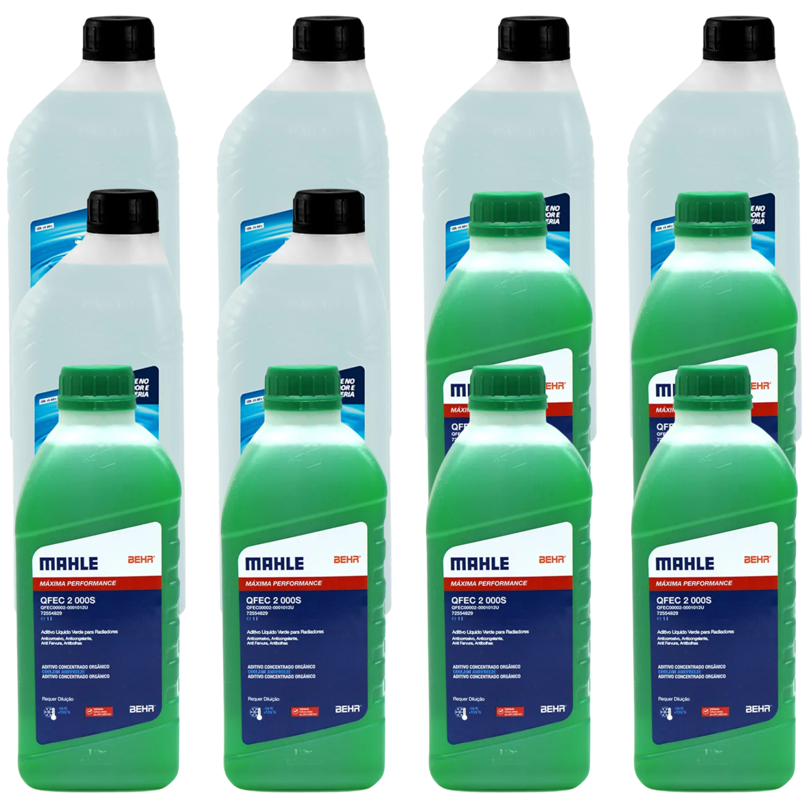 Kit 12 Litros com 6L Aditivo Radiador Verde Mahle + 6L Água - (1)