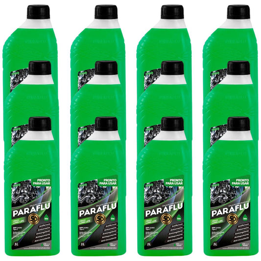 Kit 12 Litros Aditivo Radiador Pronto Para Uso Paraflu Bio Híbrido Verde - (1)