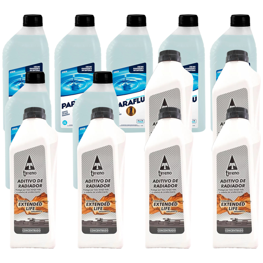 Kit 13 Litros com 6L Aditivo Radiador Laranja + 7L Água - Paraflu/Tirreno - 10-3031/FLU/DS/712 - (1)