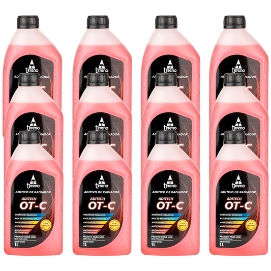 Kit 12 Litros Aditivo Radiador Pronto Para Uso Tirreno Orgânico OT-C Laranja - (1)