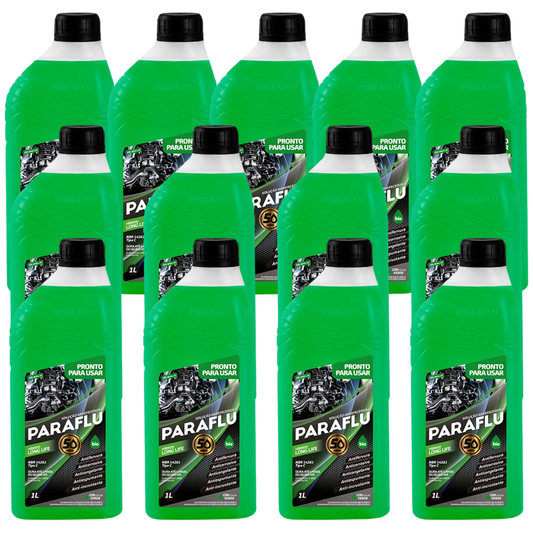 Kit 13 Litros Aditivo Radiador Pronto Para Uso Paraflu Bio Híbrido Verde - (1)