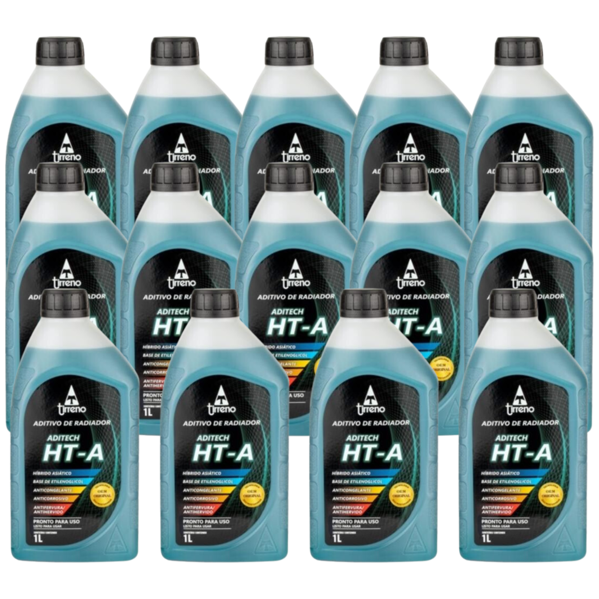 Kit 14 Litros Aditivo Radiador Azul Pronto para Uso - Tirreno - FLU/DS/272FU1 - (1)