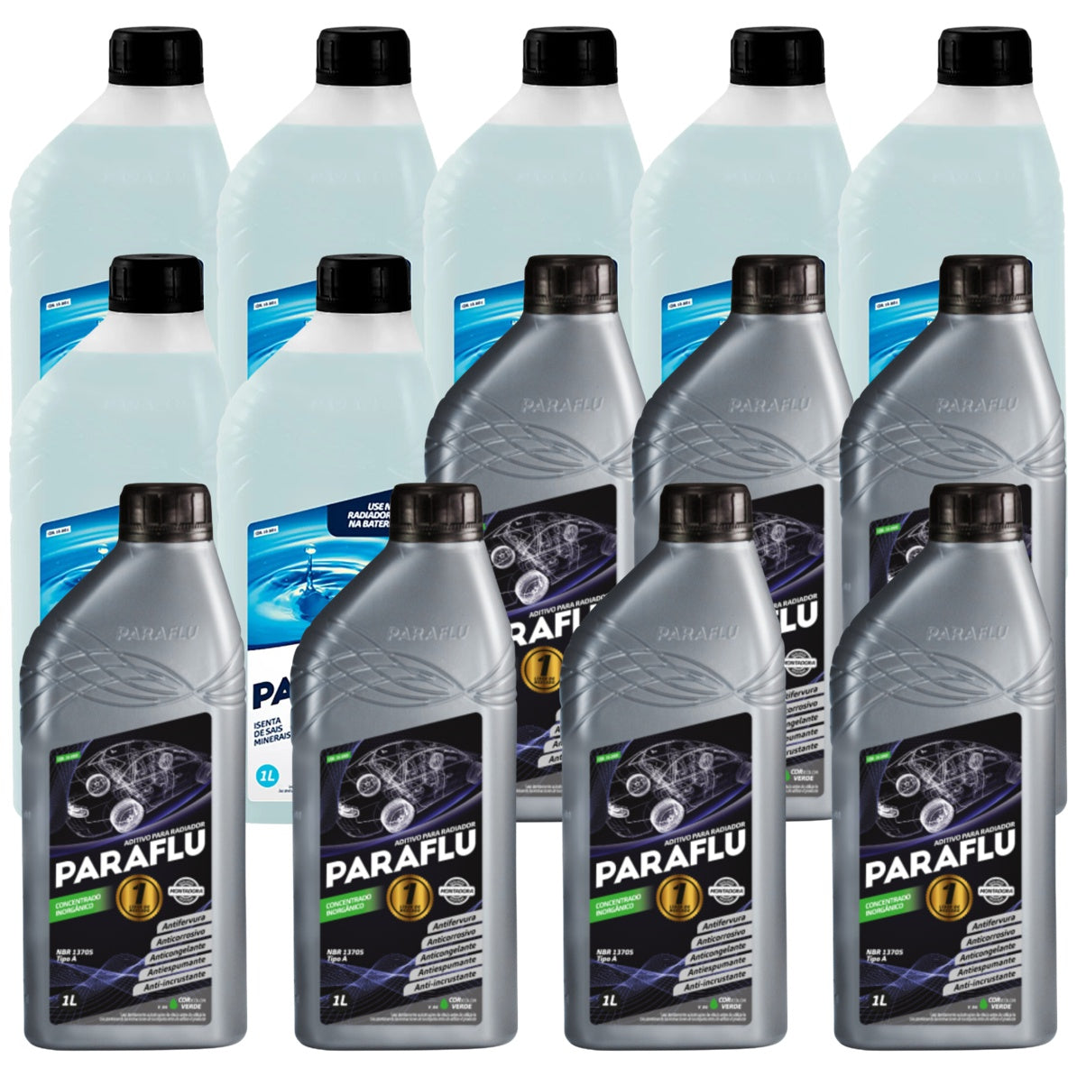 Kit 14 Litros com 7L Aditivo Radiador Verde + 7L Água - Paraflu - 10-3007/10-3031 - (1)