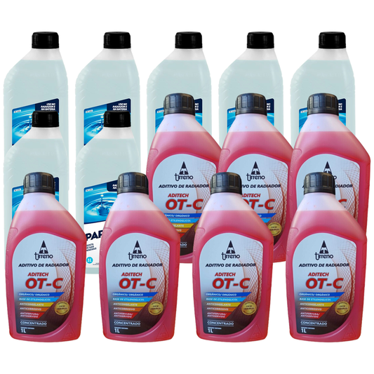 Kit 14 Litros com 7L Aditivo Radiador Laranja + 7L Água - Paraflu/Tirreno - 10-3031/FLU/DS/303FU1 - (1)