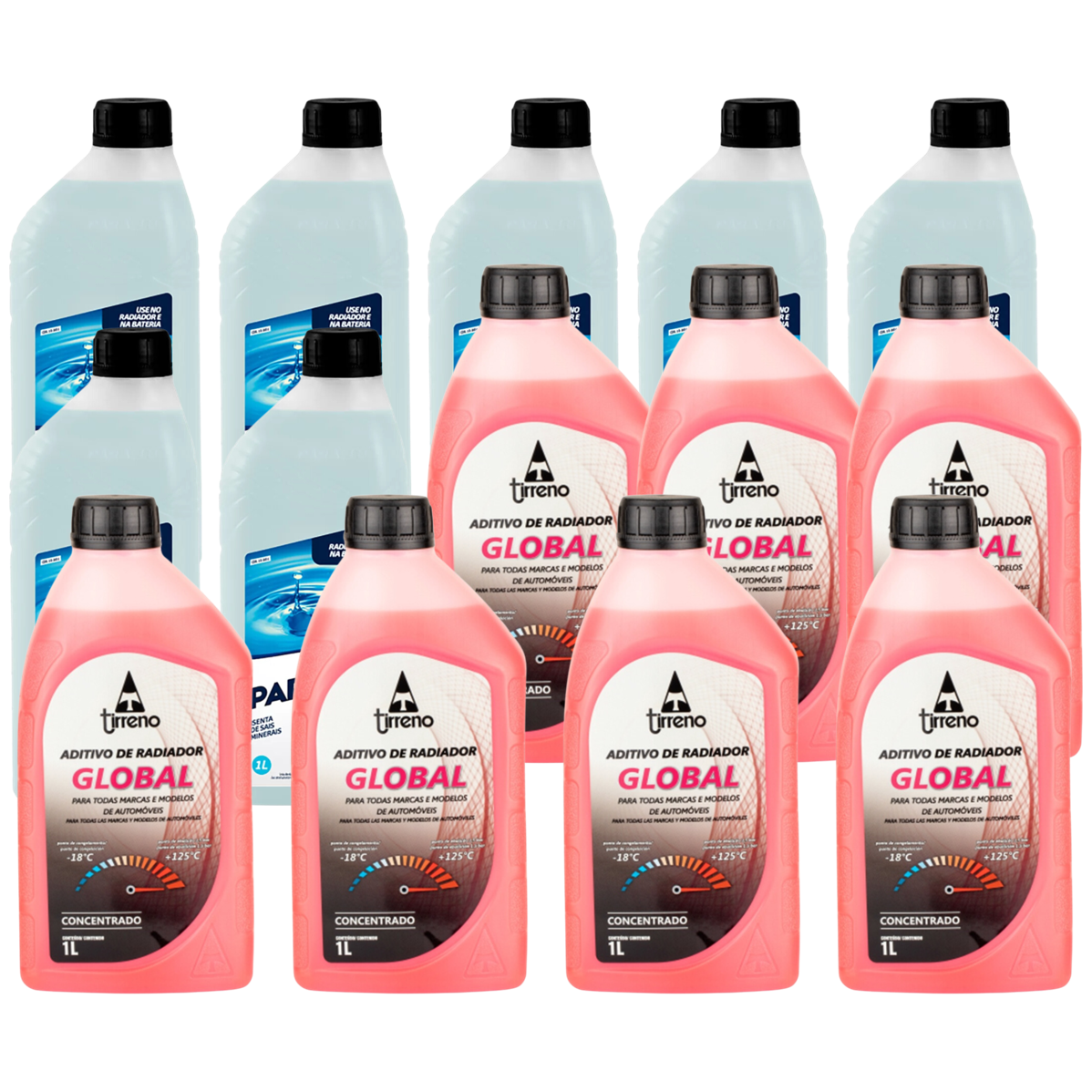 Kit 14 Litros com 7L Aditivo Radiador Rosa + 7L Água - Paraflu/Tirreno - 10-3031/FLU/DS/279FU1 - (1)