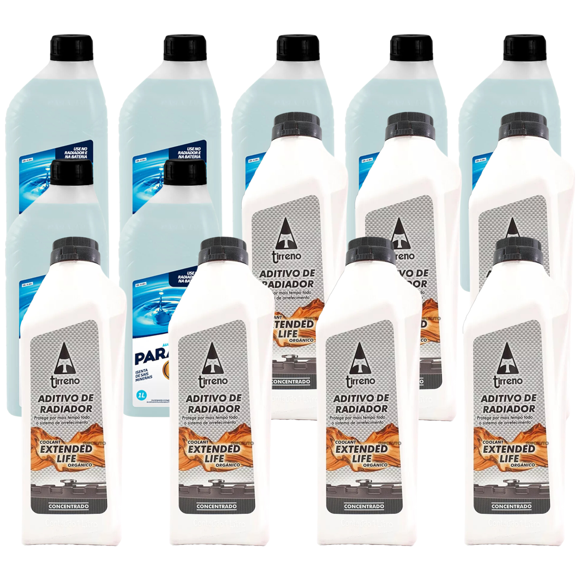Kit 14 Litros com 7L Aditivo Radiador Laranja + 7L Água - Paraflu/Tirreno - 10-3031/FLU/DS/712 - (1)