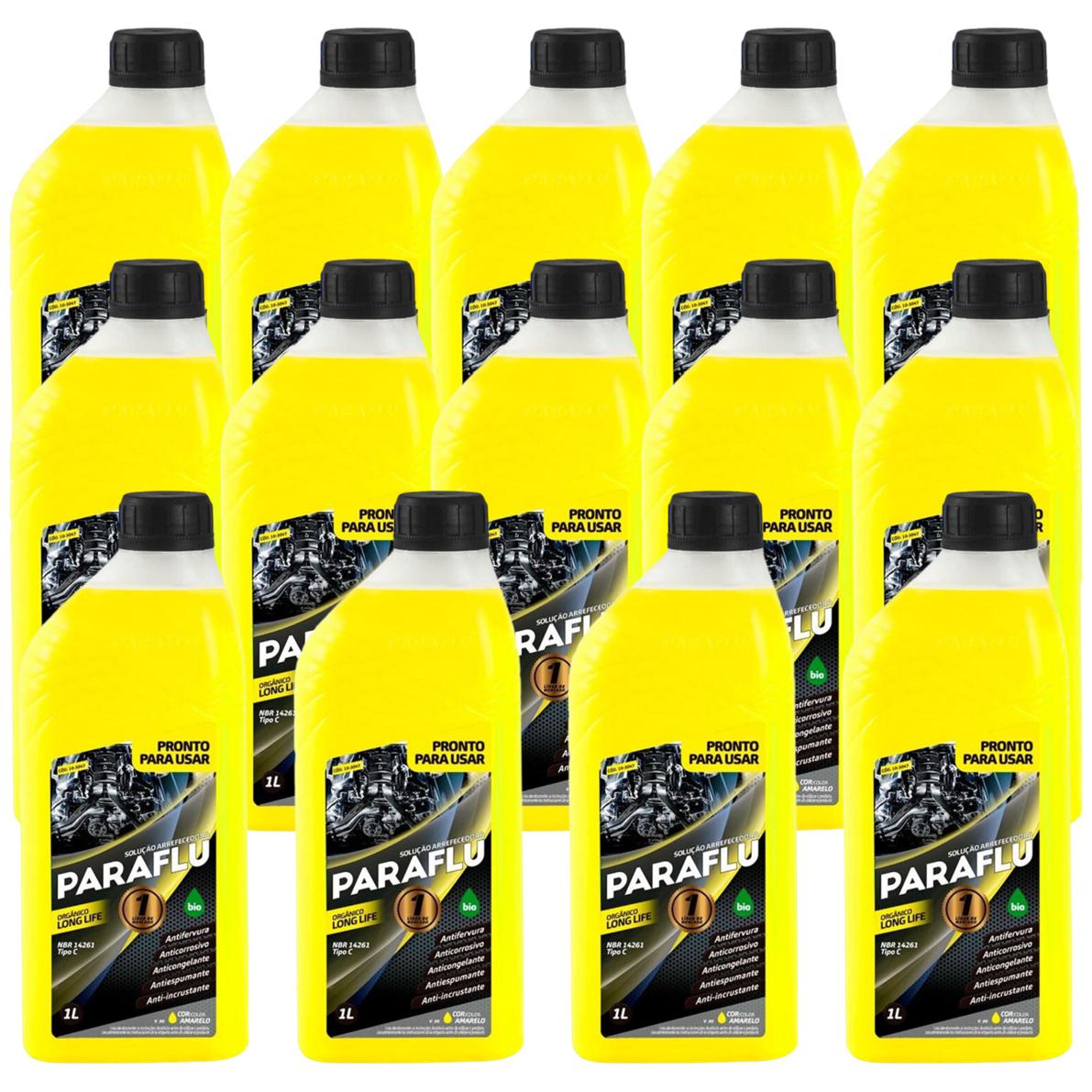 Kit 14 Litros Aditivo Radiador Pronto Para Uso Paraflu Bio Orgânico Amarelo - (1)