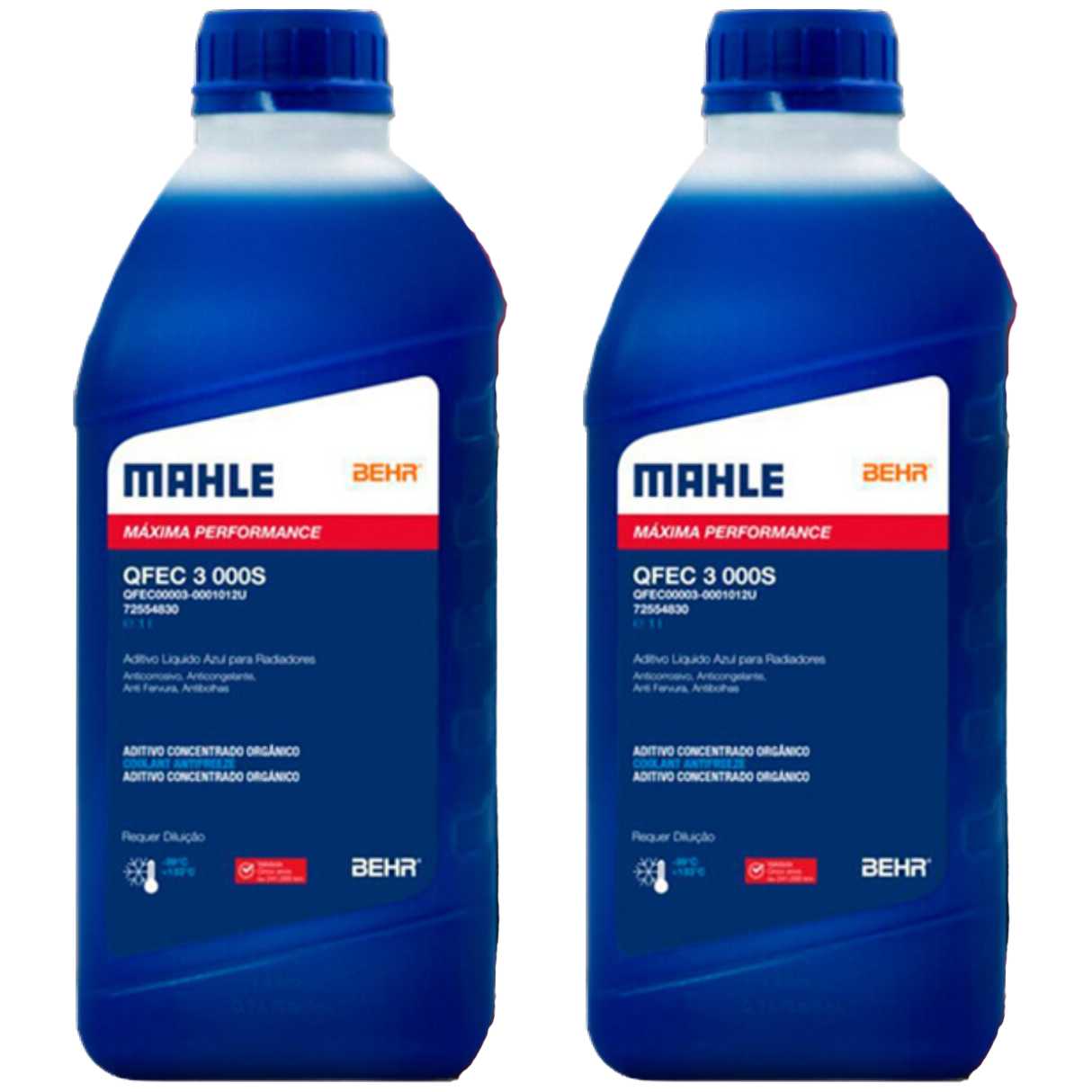 Kit 2 Litros Aditivo Radiador Concentrado Azul Mahle Berh - (1)