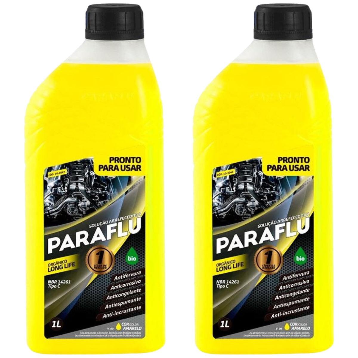Kit 2 Litros Aditivo Radiador Amarelo Pronto para Uso - Paraflu - 10-3047 - (1)