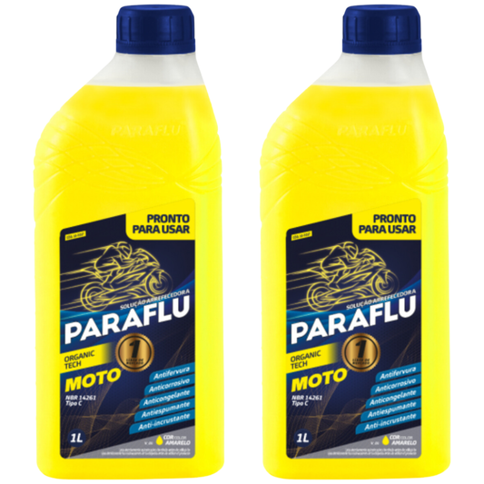 Kit 2 Litros Aditivo Radiador Amarelo Moto Pronto para Uso - Paraflu - 10-3037 - (1)
