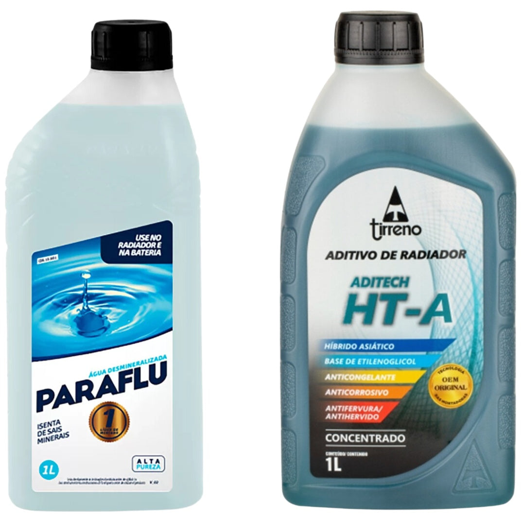 Kit 2 Litros com 1L Aditivo Radiador Azul + 1L Água - Paraflu/Tirreno - 10-3031/FLU/DS/271FU1 - (1)