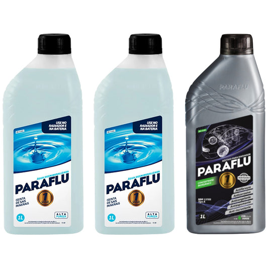 Kit 3 Litros com 1L Aditivo Radiador Verde + 2L Água - Paraflu - 10-3007/10-3031 - (1)