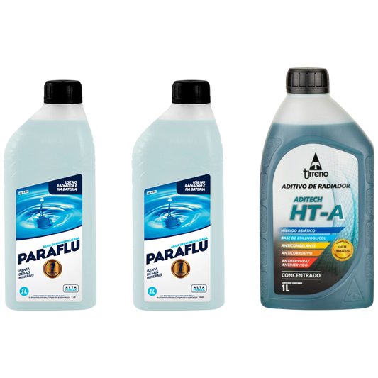 Kit 3 Litros com 1L Aditivo Radiador Azul + 2L Água - Paraflu/Tirreno - 10-3031/FLU/DS/271FU1 - (1)